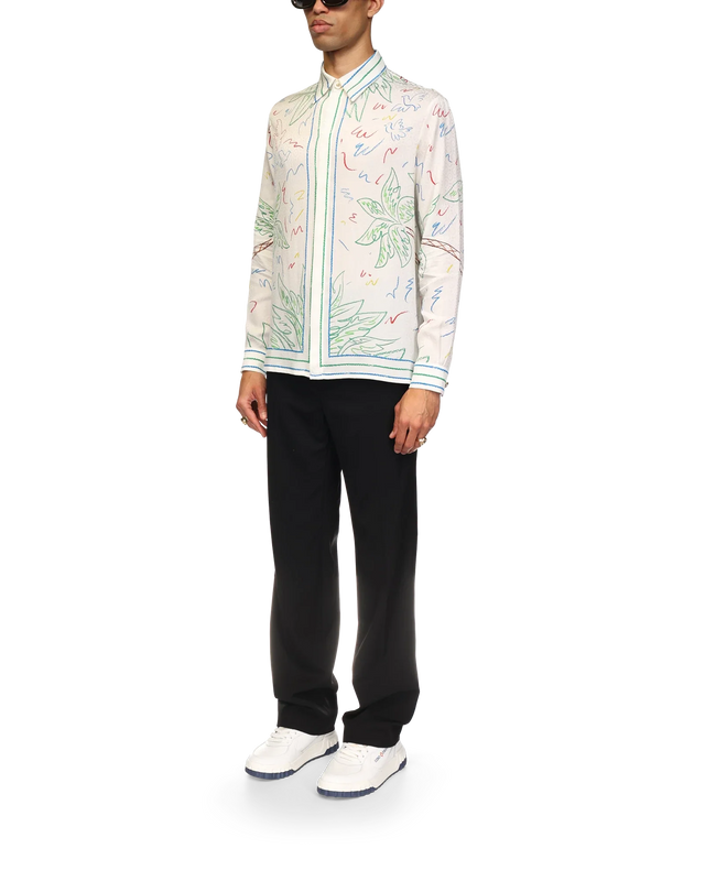 Casablanca Crayon Tennis Club Silk Shirt | Casablanca Paris