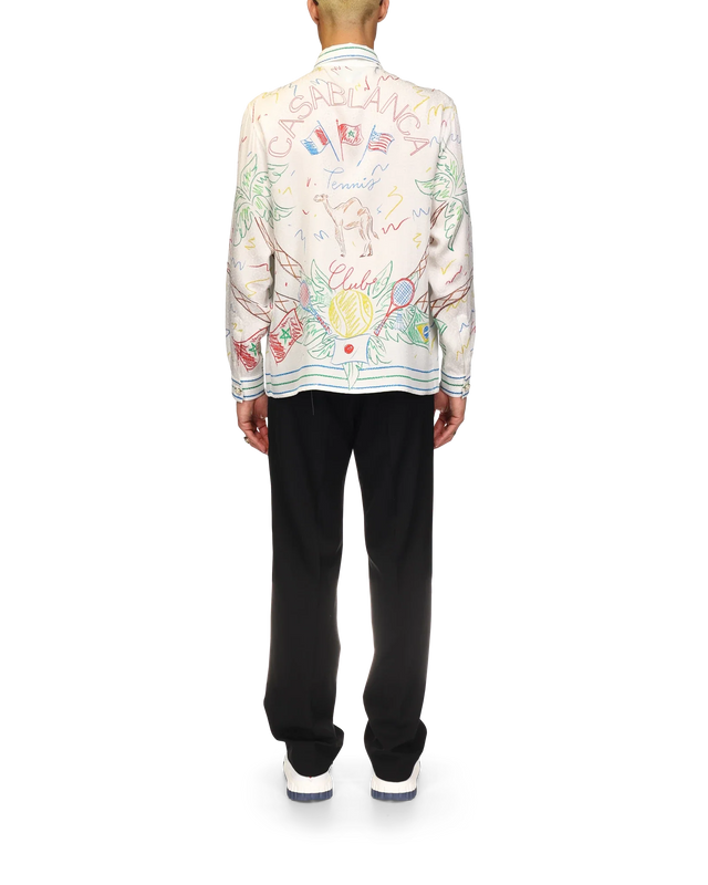 Casablanca Crayon Tennis Club Silk Shirt | Casablanca Paris