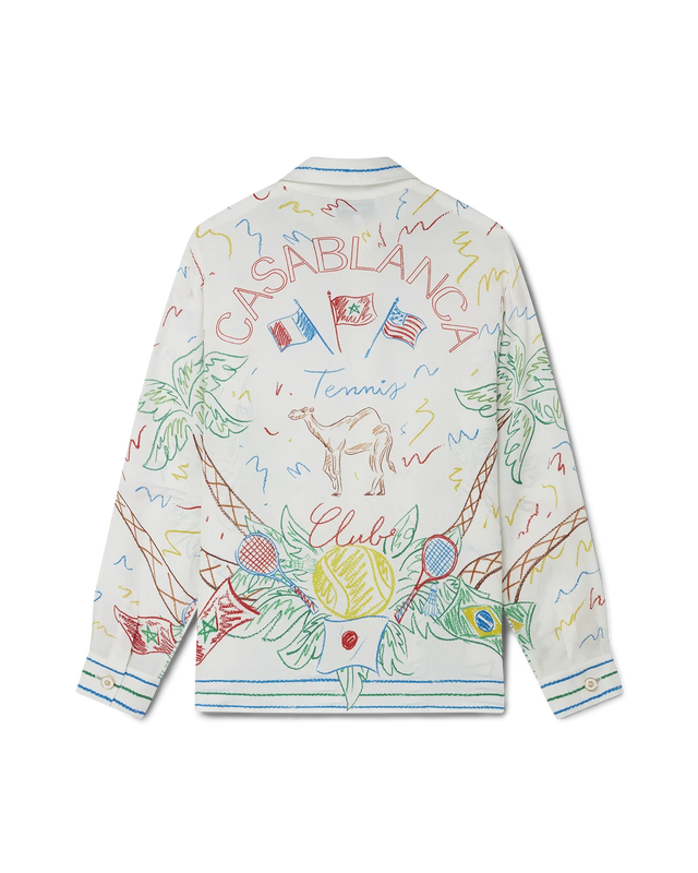 casablanca Crayon Tennis Club Silk Shirt | Casablanca Paris