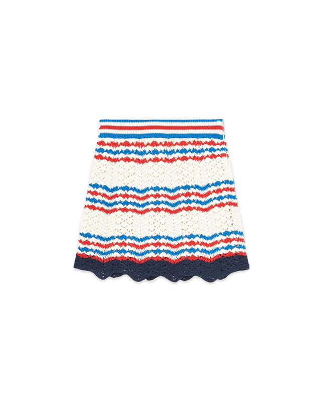 Casablanca Crochet Chevron A-Line Skirt | Casablanca Paris