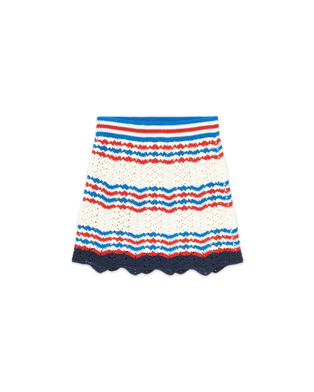 casablanca Crochet Chevron A-Line Skirt | Casablanca Paris