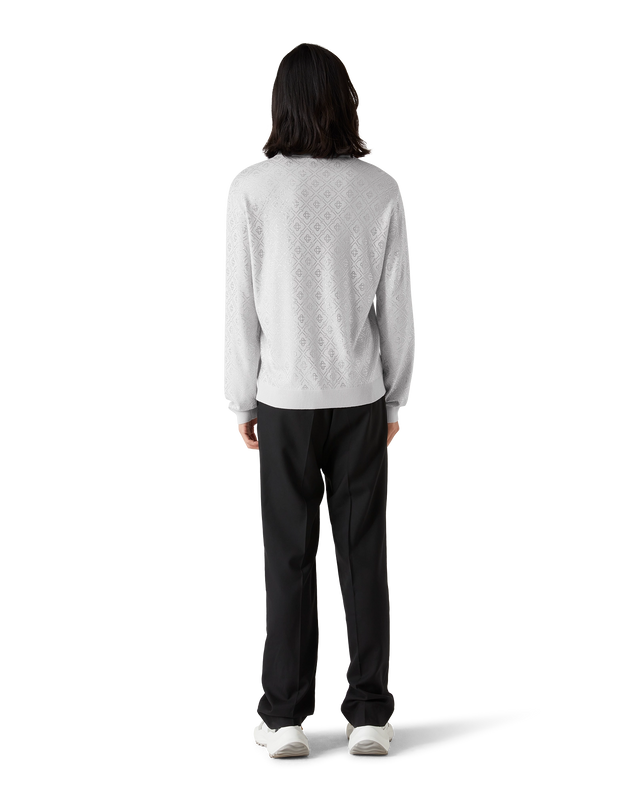 Casablanca Crystal Monogram Knit Polo Shirt | Casablanca Paris