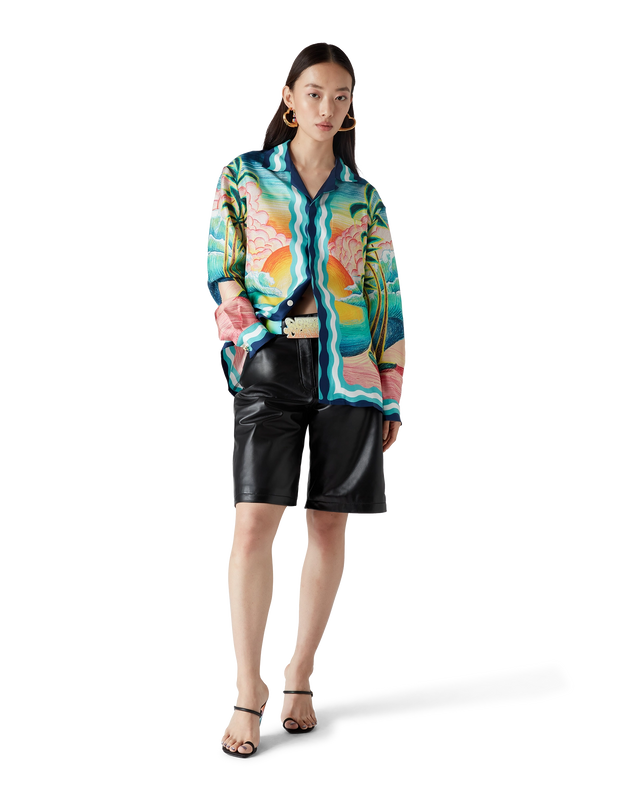 Casablanca Danse De La Mer Long-Sleeve Silk Shirt– Casablanca