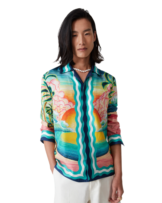 Casablanca Danse De La Mer Long Sleeve Silk Shirt | Casablanca Paris