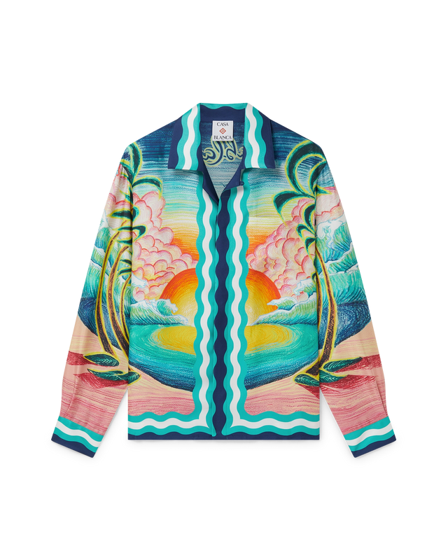 casablanca Danse De La Mer Long Sleeve Silk Shirt | Casablanca Paris
