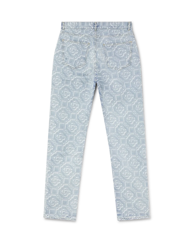 Casablanca Denim Bleached Monogram Trousers | Casablanca Paris