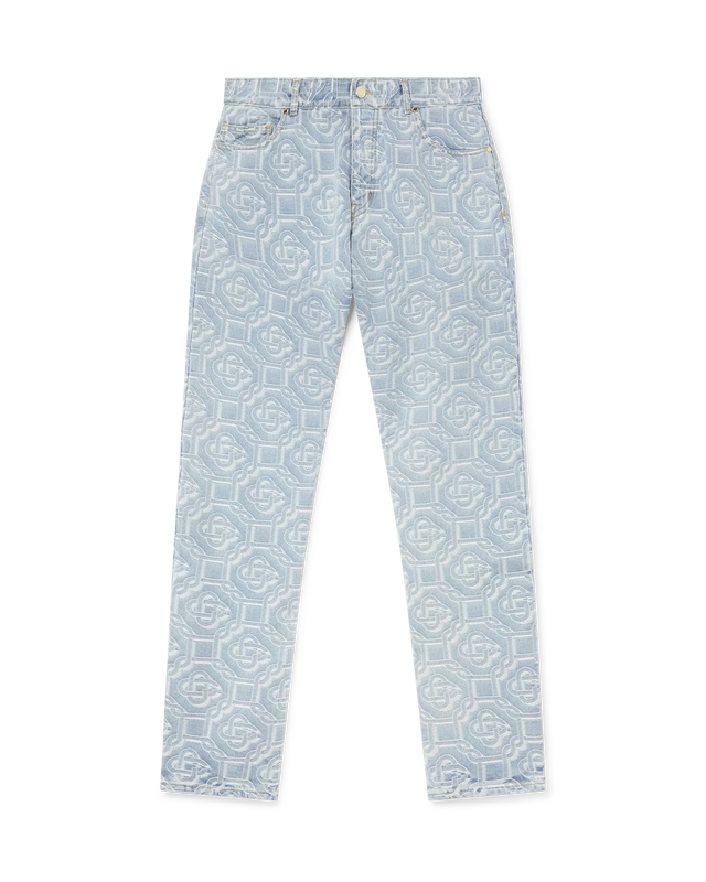 casablanca Denim Bleached Monogram Trousers | Casablanca Paris