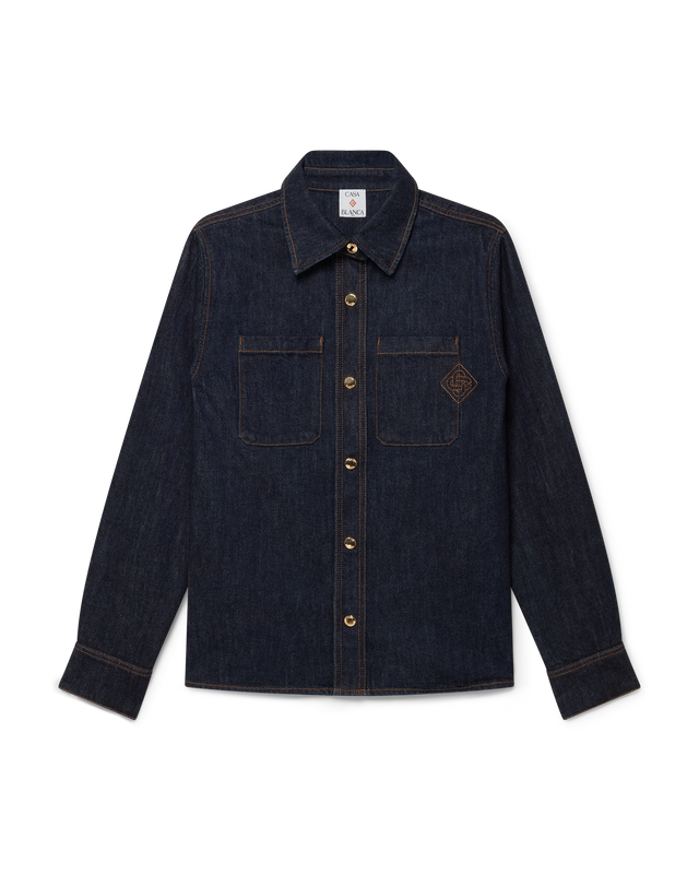 casablanca Denim Shirt with Logo Embroidery– Casablanca