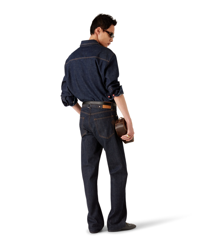 Casablanca Denim Short-Sleeve Shirt With Logo Embroidery– Casablanca