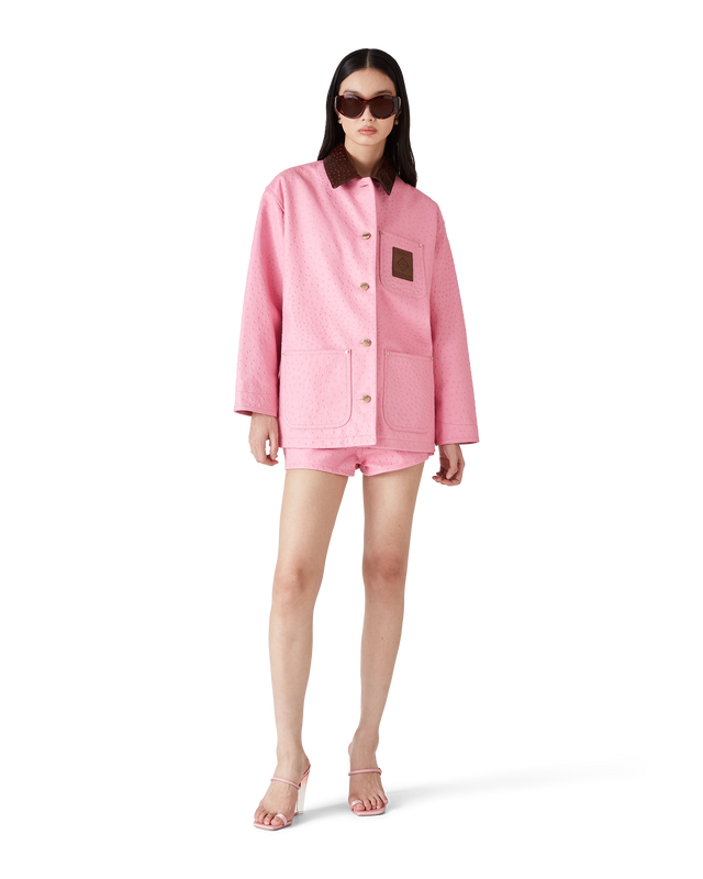 Casablanca Embossed Leather Mini Shorts | Casablanca Paris