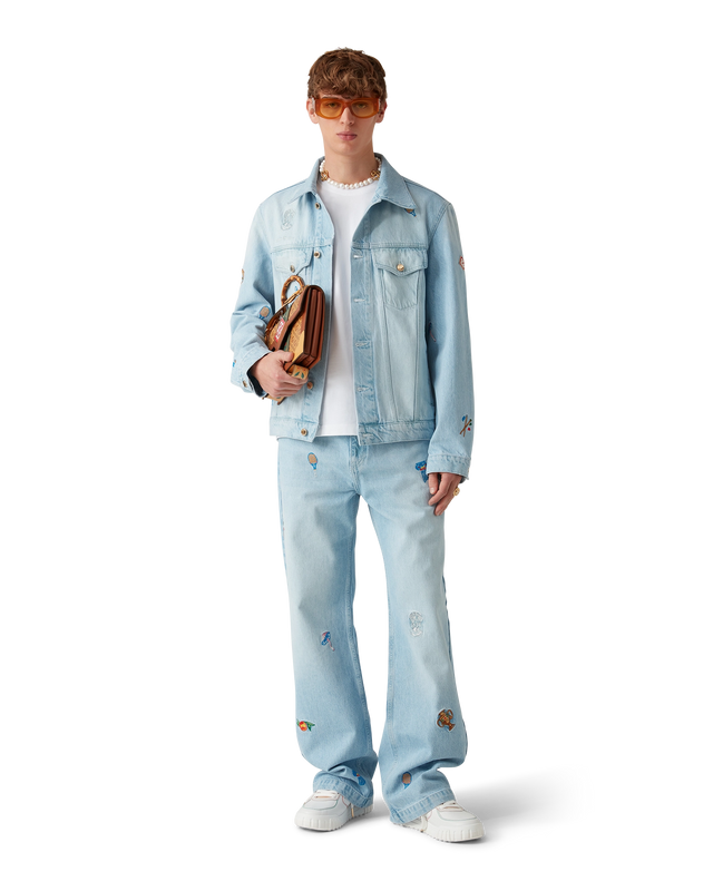 Casablanca Embroidered Motif Denim Jacket | Casablanca Paris