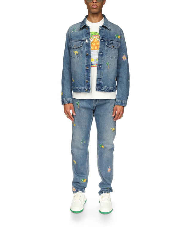 Casablanca Embroidered Motif Denim Jacket | Casablanca Paris