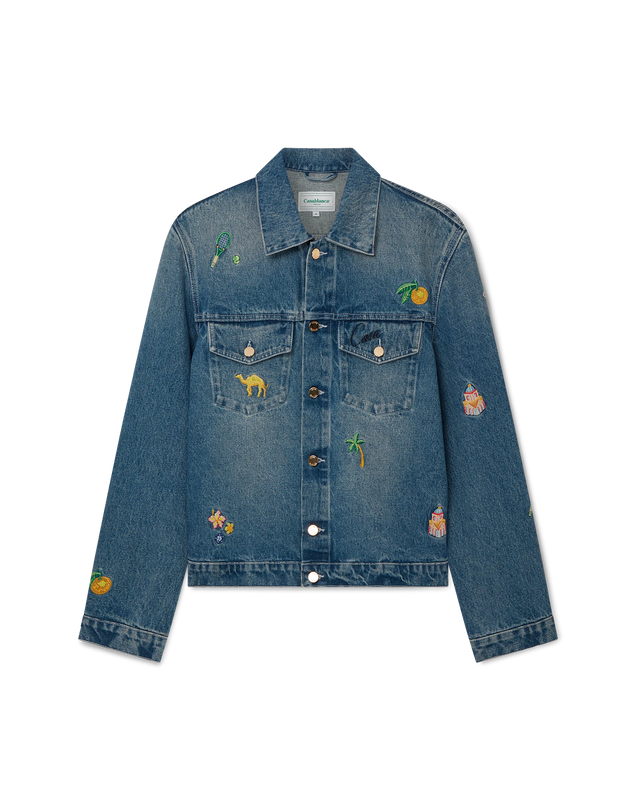 casablanca Embroidered Motif Denim Jacket | Casablanca Paris
