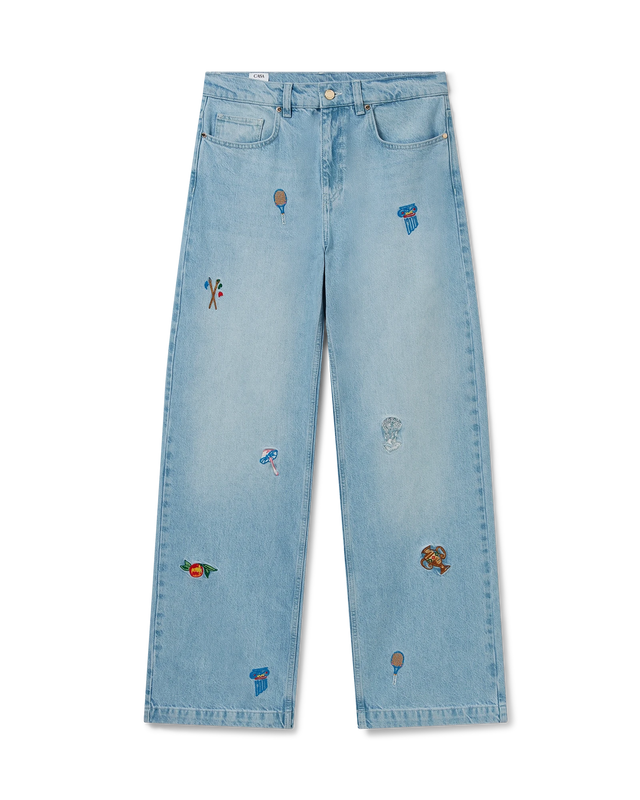 casablanca Embroidered Motif Jeans | Casablanca Paris