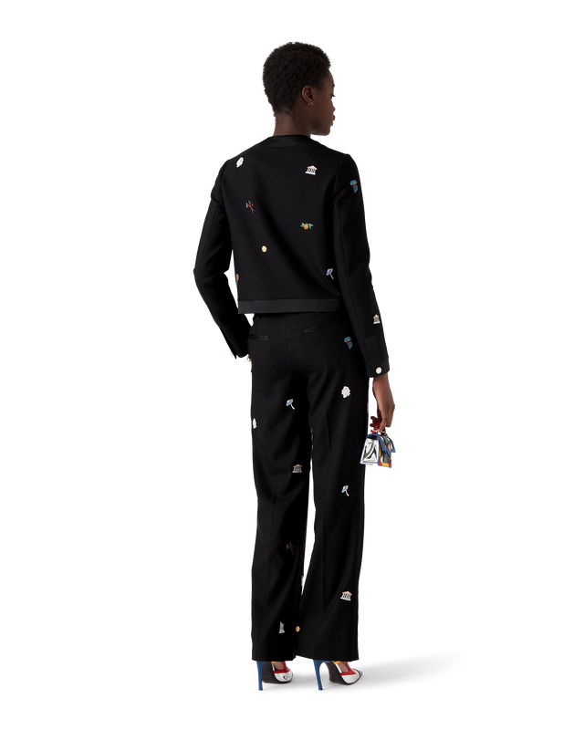 Casablanca Embroidered Motif Wool Tailored Jacket | Casablanca Paris