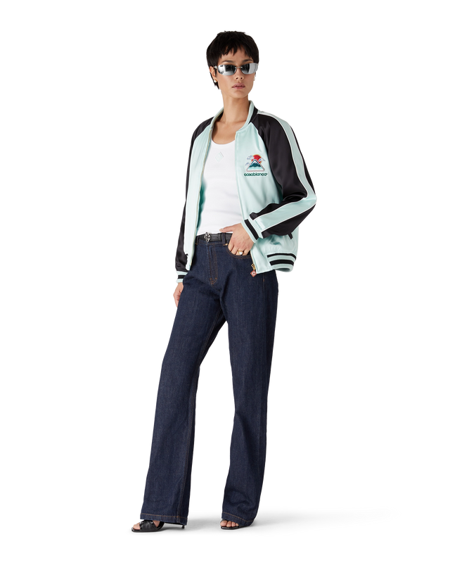 Casablanca Embroidered Satin Bomber Jacket– Casablanca