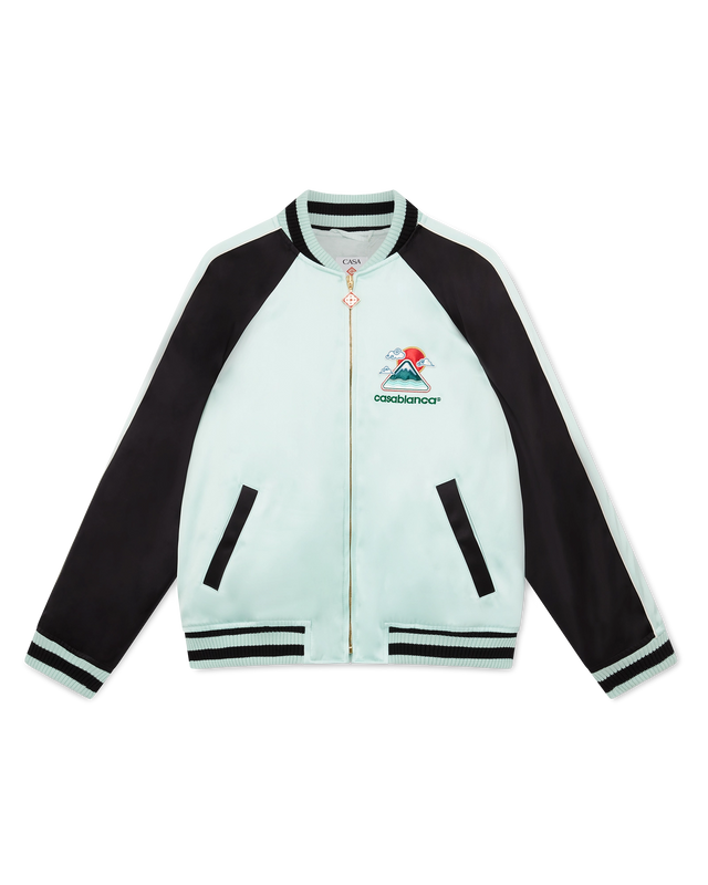 casablanca Embroidered Satin Bomber Jacket– Casablanca