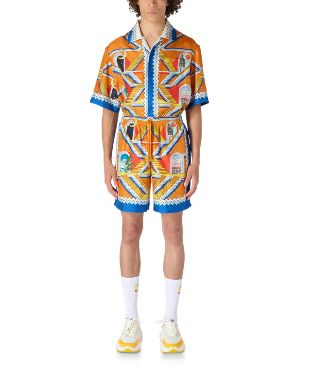 Casablanca Escalier Infini Silk Shorts | Casablanca Paris