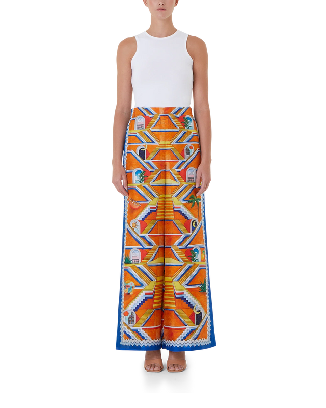 Casablanca Escalier Infini Silk Wide Leg Trousers | Casablanca Paris