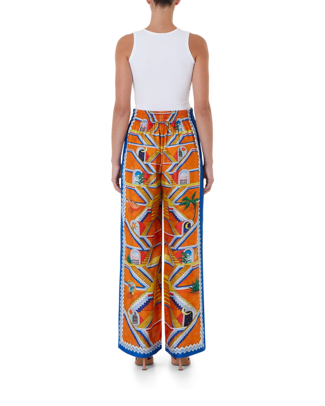 Casablanca Escalier Infini Silk Wide Leg Trousers | Casablanca Paris