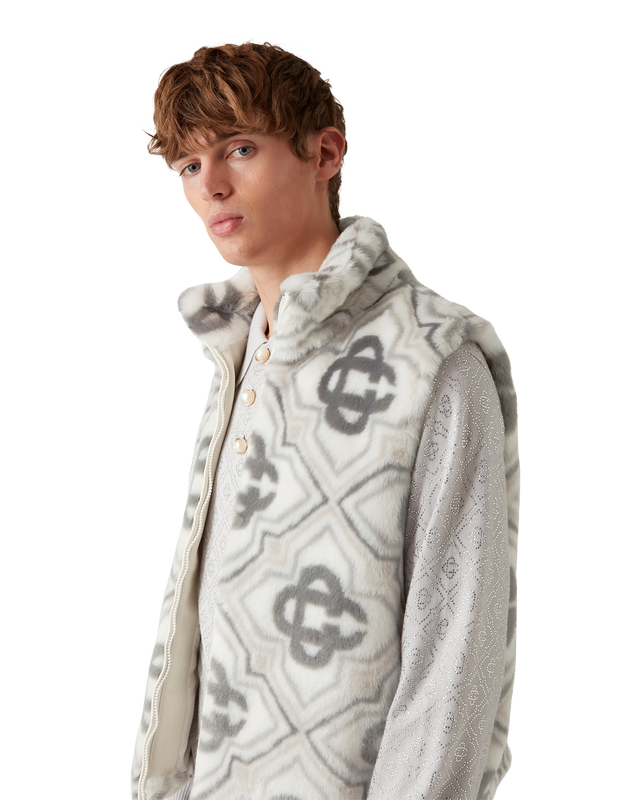 Casablanca Faux Fur Monogram Gilet | Casablanca Paris