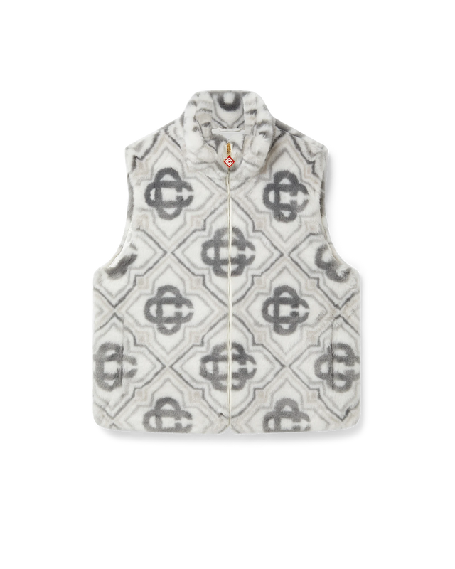 casablanca Faux Fur Monogram Gilet | Casablanca Paris