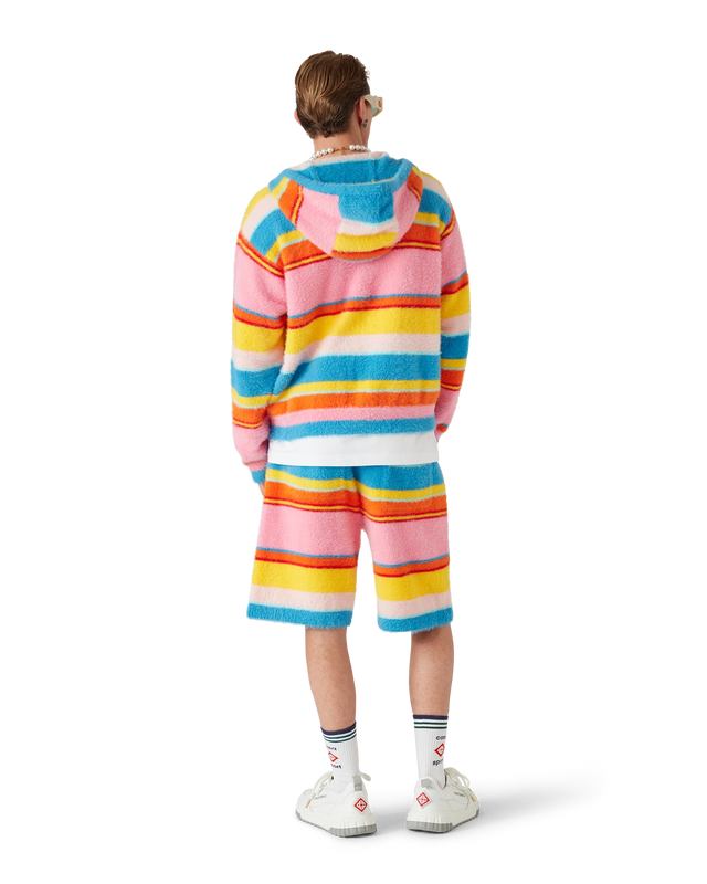 Casablanca Fluffy Stripe Oversized Hooded Sweatshirt | Casablanca Paris