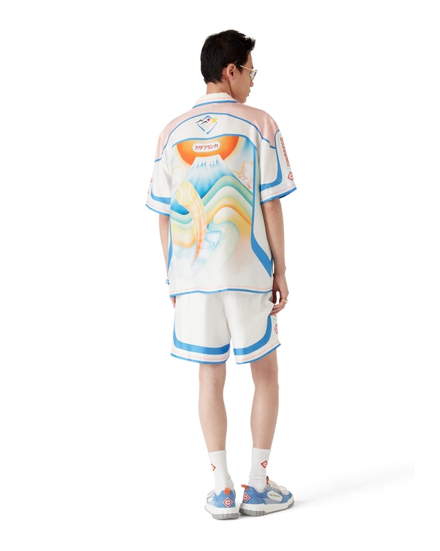 Casablanca Fuji Dream Short-Sleeve Silk Shirt– Casablanca