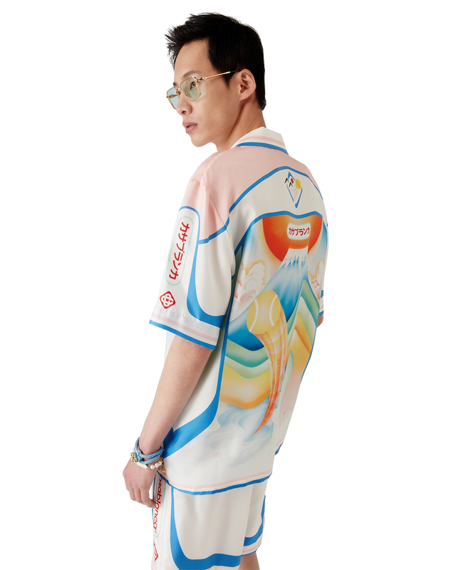 Casablanca Fuji Dream Short-Sleeve Silk Shirt– Casablanca