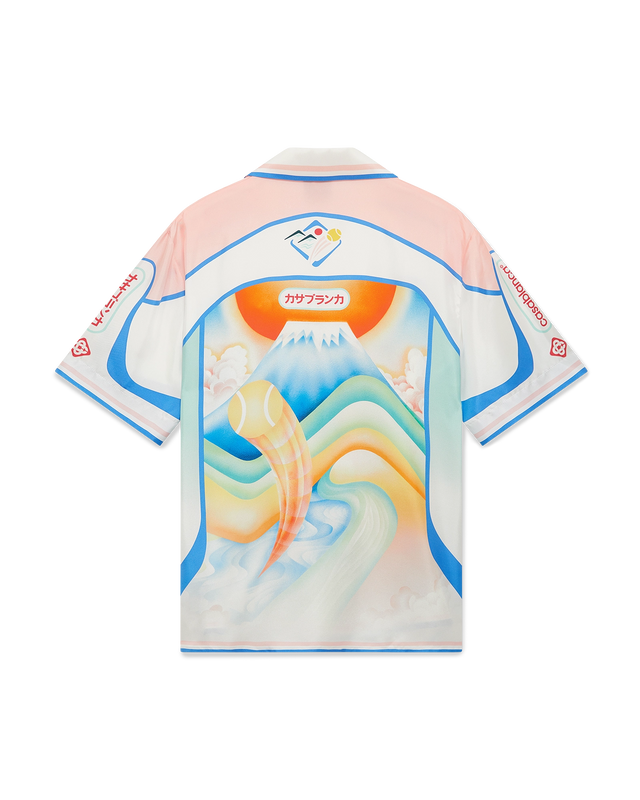 casablanca Fuji Dream Short-Sleeve Silk Shirt– Casablanca