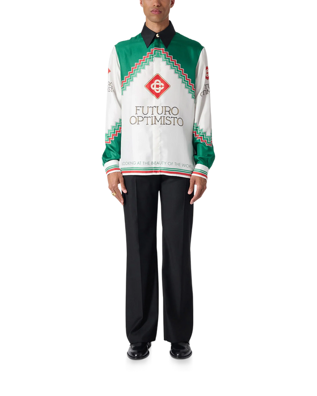 Casablanca Futuro Optimisto Silk Shirt | Casablanca Paris