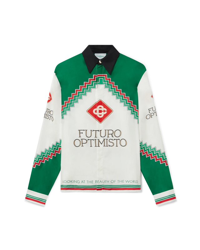 casablanca Futuro Optimisto Silk Shirt | Casablanca Paris