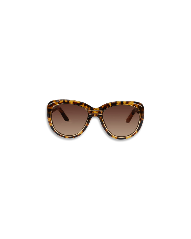 Casablanca Gold & Brown The Wing Sunglasses | Casablanca Paris