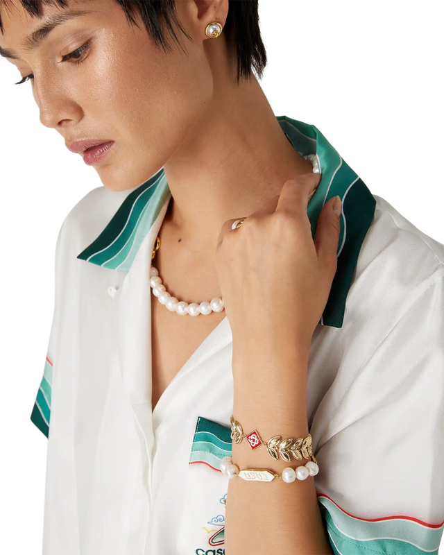 Casablanca Gold Laurel Leaf Bracelet | Casablanca Paris