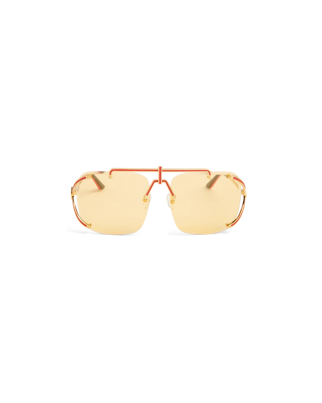 Casablanca Gold & Red The Pilot Sunglasses | Casablanca Paris