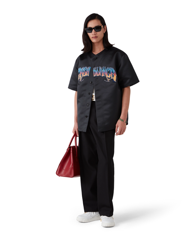 Casablanca Gothic Short Sleeve Baseball Shirt | Casablanca Paris