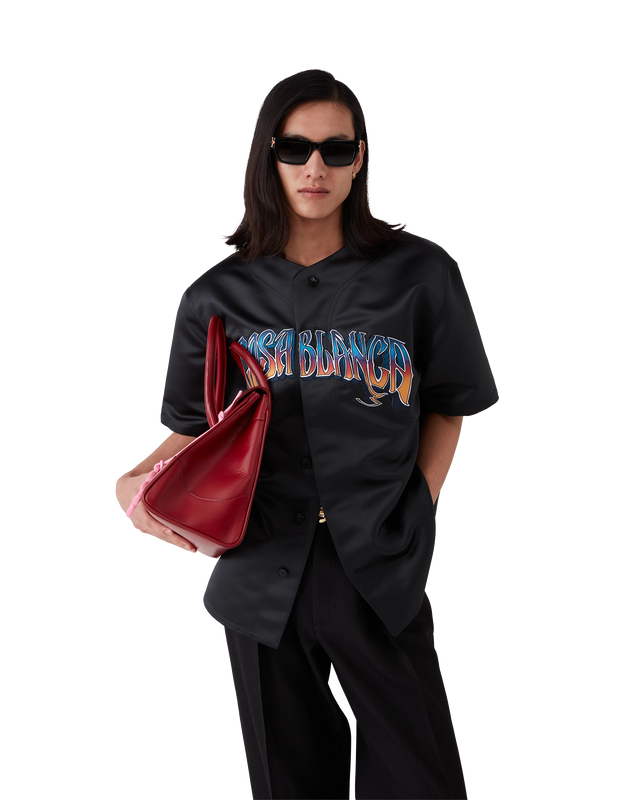 Casablanca Gothic Short Sleeve Baseball Shirt | Casablanca Paris