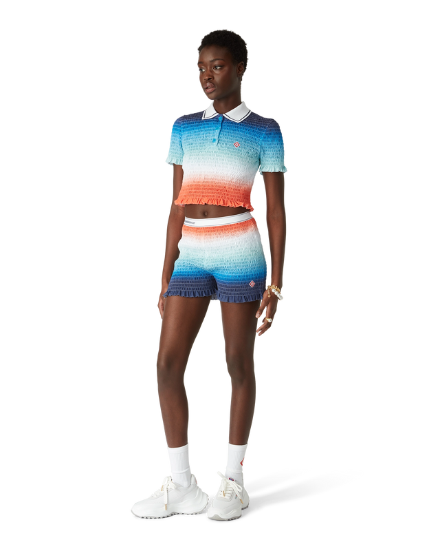Casablanca Gradient Cropped Polo Shirt | Casablanca Paris