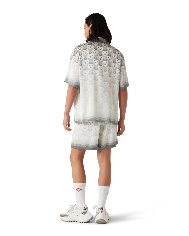 Casablanca Gradient Heart Monogram Short Sleeve Silk Shirt | Casablanca Paris