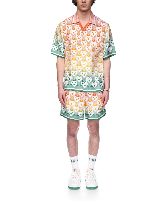 Casablanca Gradient Heart Monogram Silk Shirt | Casablanca Paris