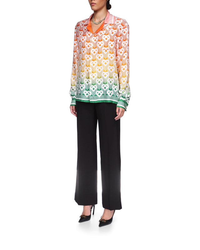 Casablanca Gradient Heart Monogram Silk Shirt | Casablanca Paris