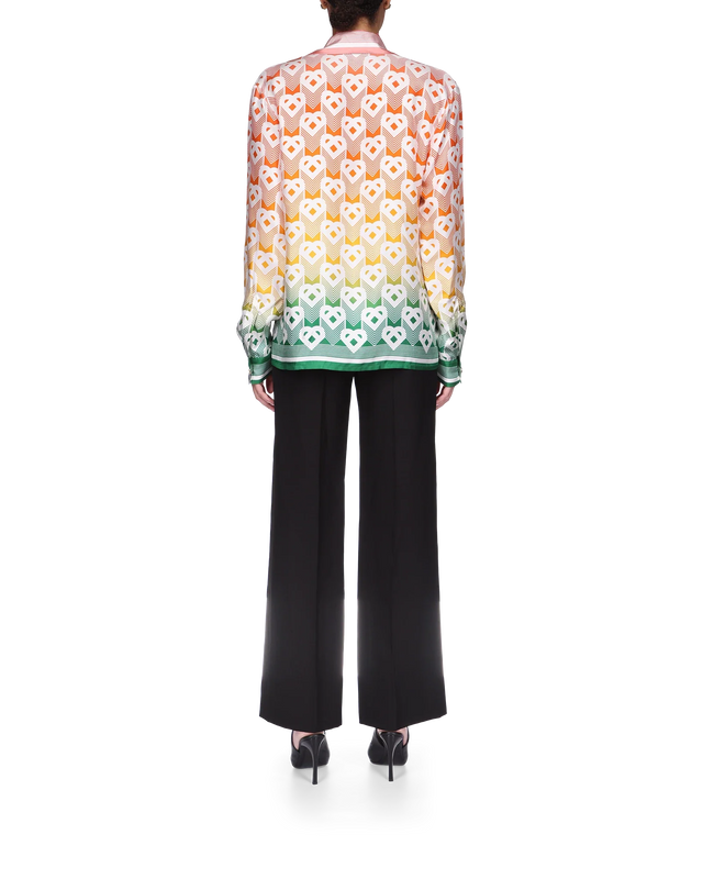 Casablanca Gradient Heart Monogram Silk Shirt | Casablanca Paris