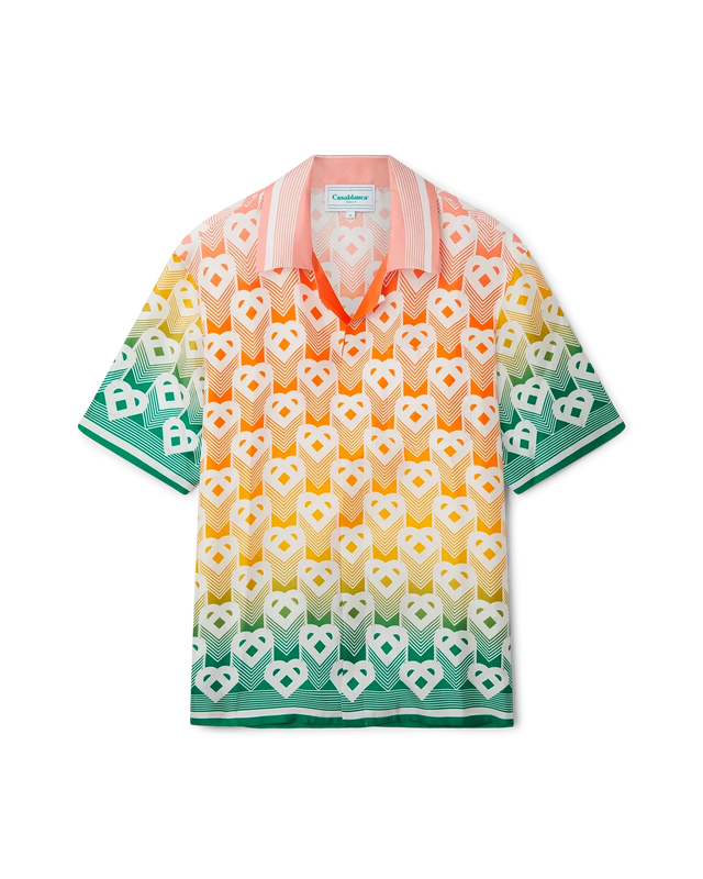 casablanca Gradient Heart Monogram Silk Shirt | Casablanca Paris