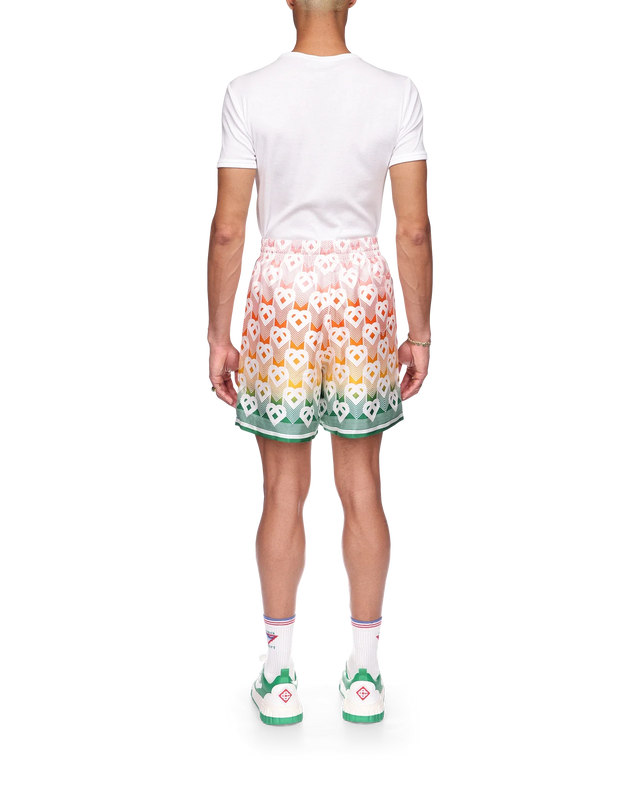 Casablanca Gradient Heart Monogram Silk Shorts | Casablanca Paris