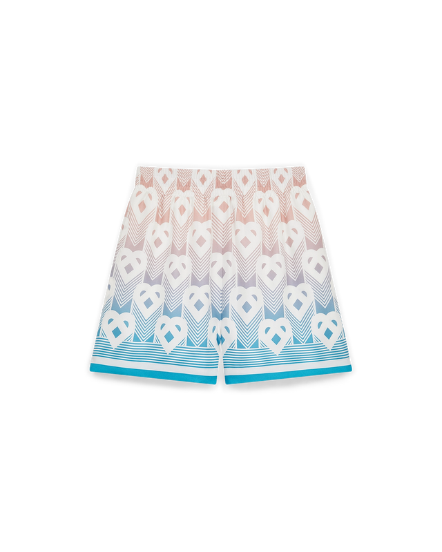 casablanca Gradient Heart Monogram Silk Shorts– Casablanca