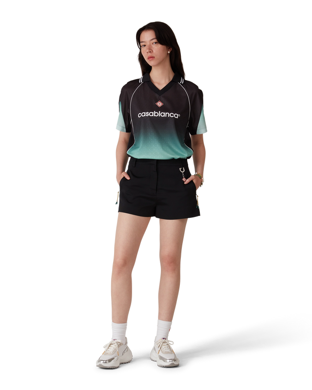 Casablanca Gradient Monogram Jacquard Football Short-Sleeve Shirt– Casablanca