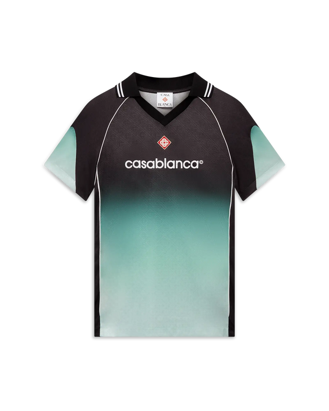 casablanca Gradient Monogram Jacquard Football Short-Sleeve Shirt– Casablanca