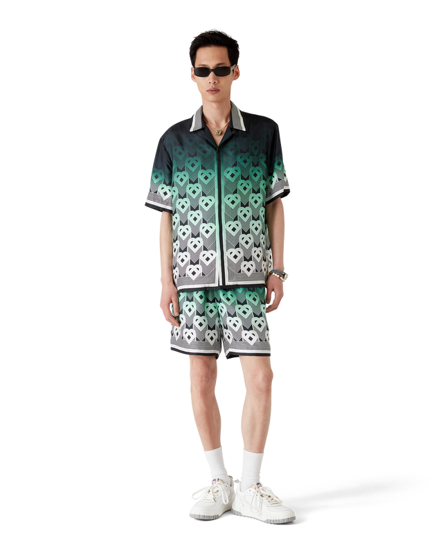 Casablanca Gradient Monogram Short-Sleeve Silk Shirt– Casablanca
