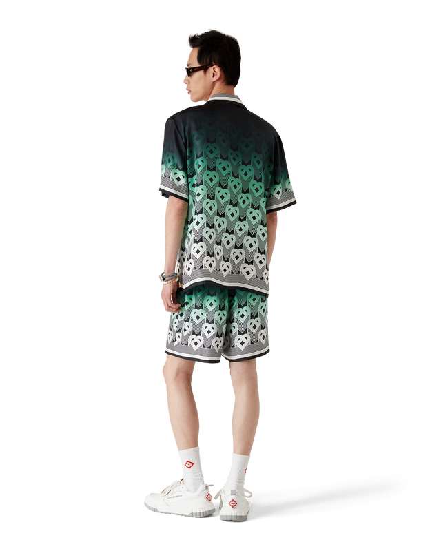 Casablanca Gradient Monogram Short-Sleeve Silk Shirt– Casablanca
