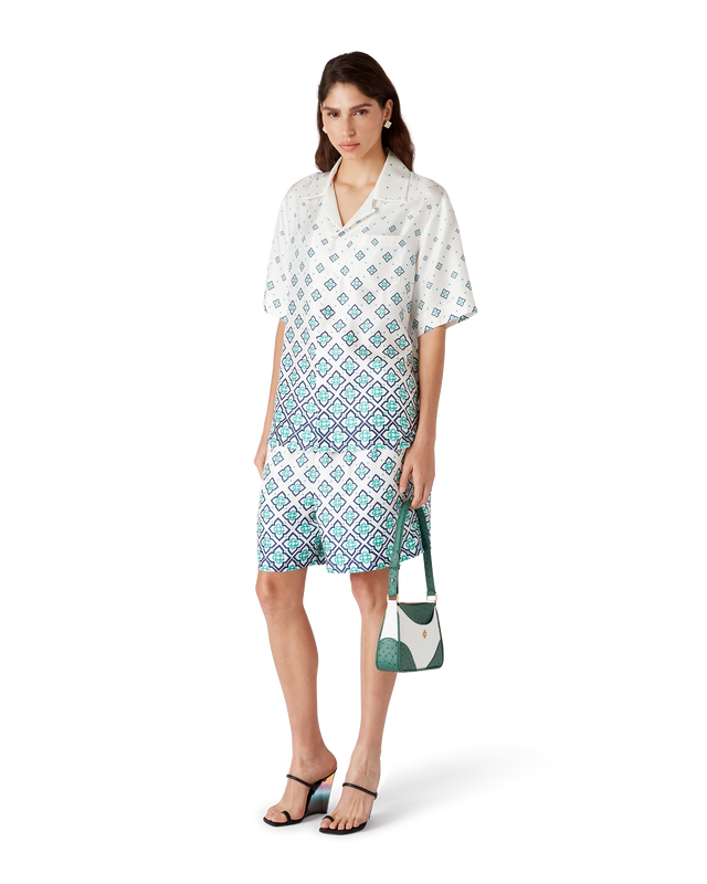 Casablanca Gradient Monogram Short Sleeve Silk Shirt | Casablanca Paris